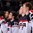 OSTRAVA, CZECH REPUBLIC - MAY 10: Team USA enjoys their national anthem after a 3-1 win over Team Slovenia during preliminary round action at the 2015 IIHF Ice Hockey World Championship. (Photo by Richard Wolowicz/HHOF-IIHF Images)

